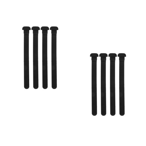 8Pcs Inline Skates Power Belt Black PVC Replacement Binding Straps