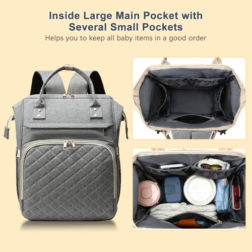 Large Capacity Baby Bag with USB Port