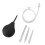 Black Silicone Enema Bulb Kit 224ML with Hose & Replaceable Nozzle 15