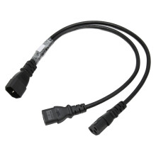 C14 a Dual 5-15R Cavo Adattatore Spillette di Potenza per UPS, PC, Monitor, Stampante