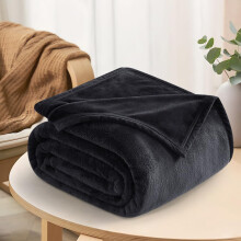 Twin Size Grey Plush Fleece Blanket Ultra Soft Microfiber, AllSeason Lightweight Warm Throw for Bed