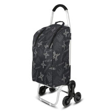 Foldable 6Wheel Shopping Trolley, Heavy Duty Grocery Cart with Insulated Bag for Stairs