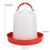 Automatic Poultry Waterer with Handle, Constant Flow Chicken Duck Bird Dispenser, Visible Level 5