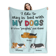 Custom Photo Blanket Soft Flannel Fleece Throw Pet Picture Gift for Dog Lovers