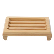 Bamboo Soap Dish with SelfDraining Design for Bathroom and Travel, Handmade Natural Holder
