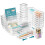 25 PCS Adjustable Clear Plastic Drawer Organizer Set with Multiple Tray Sizes for Kitchen Bathroom Office 1