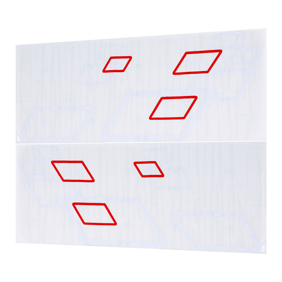 100X38cm Pvc Car Side Body Decal Sticker Auto Truck Race Styling White/Red 7901389962879