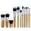 11pcs Bamboo Handle Makeup Brushes Set, Portable 20x14x4cm 6