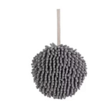 Microfiber Hand Towel with Hanging Loop Quick Dry Soft Absorbent for Bathroom and Kitchen Grey