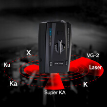 Long Range Radar Detector with Speed Alarm, Front/Rear Detection, Mute Modes, ABS Material