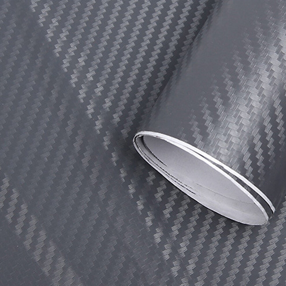 Carbon Fiber Style Wrapping Film 1.52M X 60Cm Pvc Protective Wrap Dark/Gray 5071389963533