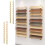 Tile Display Rack with Adjustable Shelves, Wall Mounted Tile Sample Holder, Gold 25.5cm 1