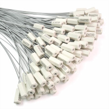 White Numbered Security Cable Seals 100 Pack Tamper Proof Steel Wire for Trucks and