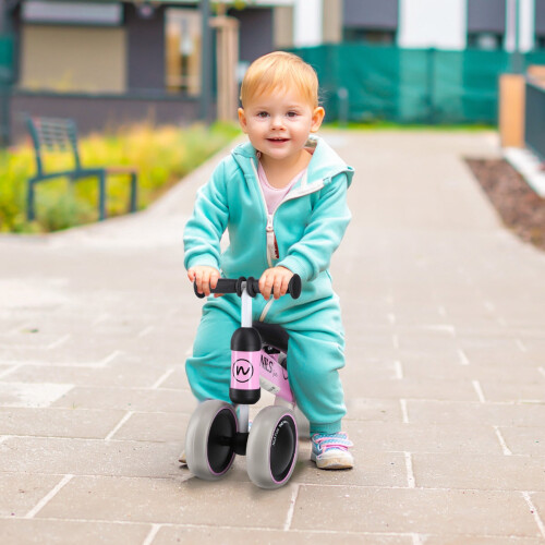 Roze loopfiets - lichtgewicht, verstelbare stoel 1