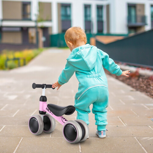 Roze loopfiets - lichtgewicht, verstelbare stoel 2