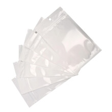 Resealable Plastic Bags with Hanging Hole, Clear Zip Lock Pouches for Jewelry, Crafts, Retail