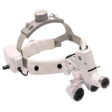 Dental Loupe with LED Light, Adjustable Magnification and Interpupillary Distance, Resolution Lens