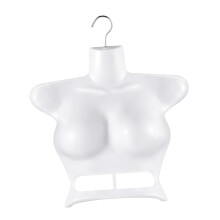 Female Hanging Mannequin Torso Dress Form with Hook for Clothing Display, White Plastic Lightweight