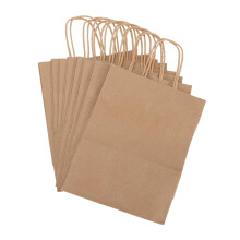 25pcs Kraft Paper Gift Bags with Handles MultiPurpose for Party Favors Retail and Events
