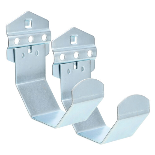 Pegboard Hooks for Tools with  Load Capacity, Secure Tail Arc, Garage Tool Storage Holders 2 Pack
