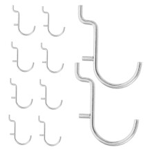10pcs Heavy Duty Stainless Steel Pegboard Hooks for Garage Storage Tools and Kitchen Organization