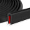 SelfAdhesive Rubber Edge Protector 3m Black Flexible EPDM U Profile Trim for 2mm Edges 1