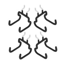 Pegboard Hooks Heavy Duty Steel Set for Garage Wall Tool Organizer with Secure Lock and Rubber Grip