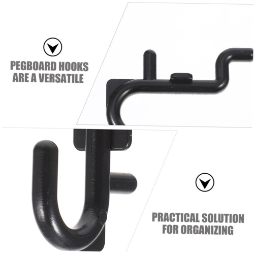 10Pcs Sturdy Pegboard Hooks for Garage Organization, SpaceSaving Tool Storage, Easy Install 2