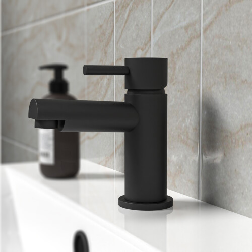 NES Home Nes Home Bathroom Basin Mono Mixer Tap Matt Black 2