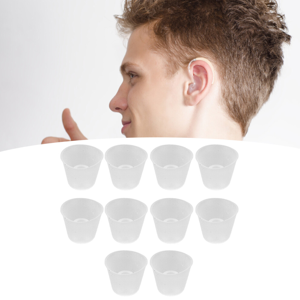 10pcs Silicone Cone Earbud Tips for Hearing Amplifiers, L Size