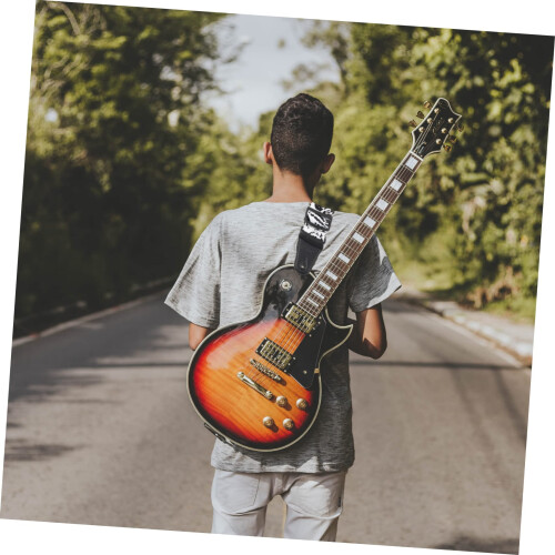 Guitar Strap with Comfortable Shoulder Support, Durable Polyester, Adjustable for Ukulele and Guitar 2
