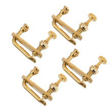 Violin Fine Tuners 4pcs Metal Set for 1/2 Size Violin Precise Pitch Adjustment and Quick Replacement