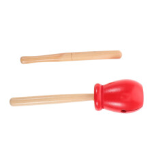 Authentic Wooden Percussion Instruments with Handheld Clappers for Music Education and Folk Rhythms