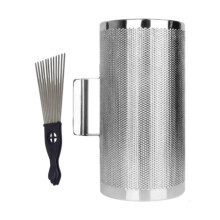 Large Metal Guiro with Scraper, Durable Stainless Steel Percussion for Live Performance, Size L