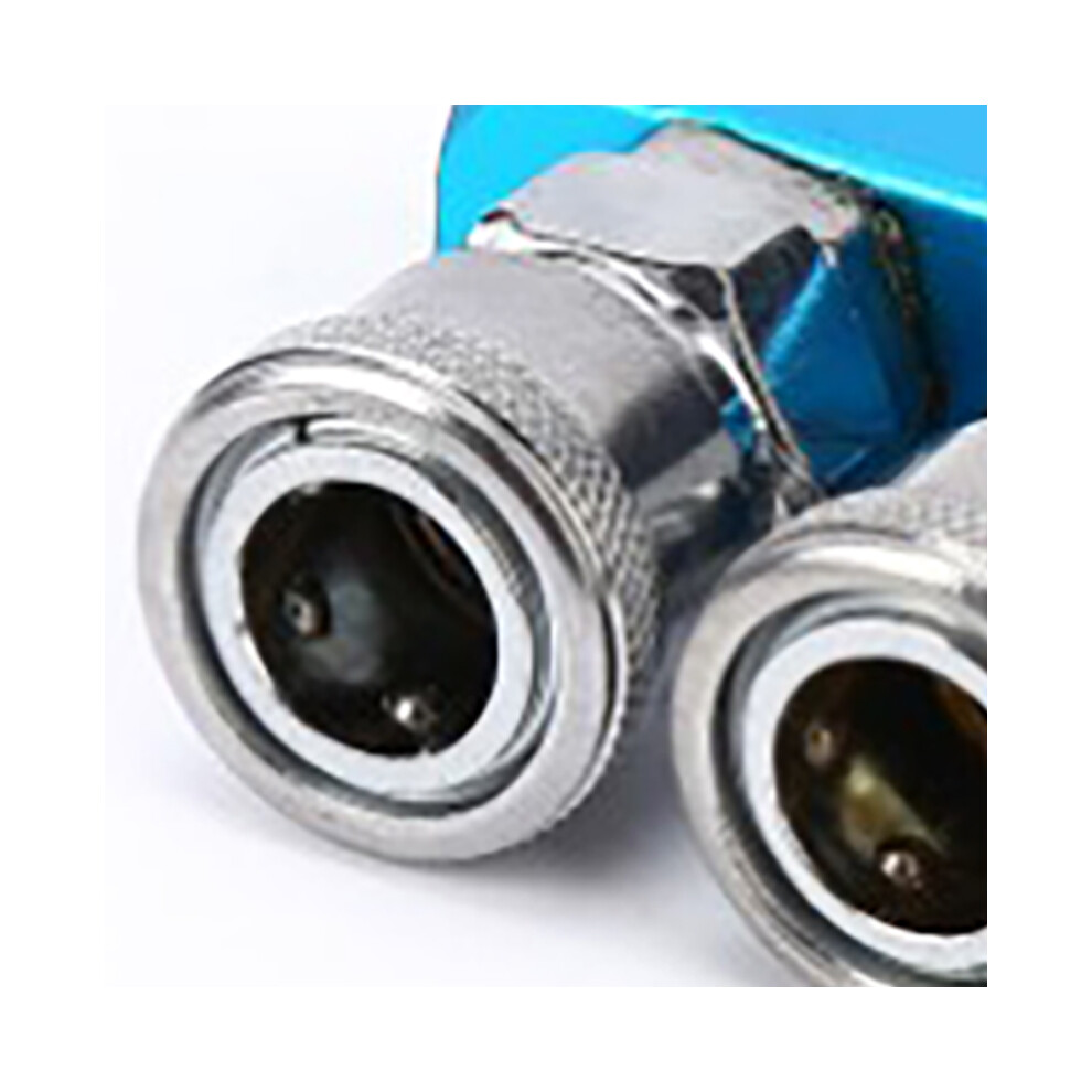 Iron Chrome 2-Way Air Hose Splitter Compressor Pneumatic Fitting 8251389967015