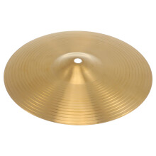 10 Inch Brass Drum Cymbal with Clear Warm Tone, Durable Crash Ride HiHat for Drum Kit Beginners