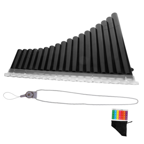 C Key Pan Flute with Precise Tuning, Durable ABS Resin for Beginners and Performers, Black
