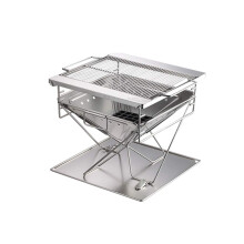 Portable Folding BBQ Grill Stainless Steel Outdoor Charcoal Grill with Carry Bag for Camping