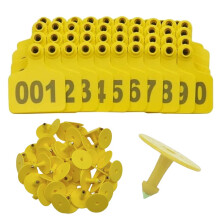 Numbered Cattle Ear Tags Yellow 601700 TPU Weatherproof FadeResistant for Livestock Identification