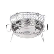 Portable BBQ Grill Stainless Steel Charcoal, Foldable Compact Design for Camping and Outdoor Cooking
