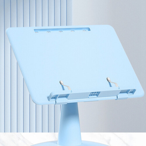 Sky Blue Adjustable Foldable Book Holder for Kids, ABS, Multi-Purpose 2
