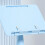 Sky Blue Adjustable Foldable Book Holder for Kids, ABS, Multi-Purpose 4