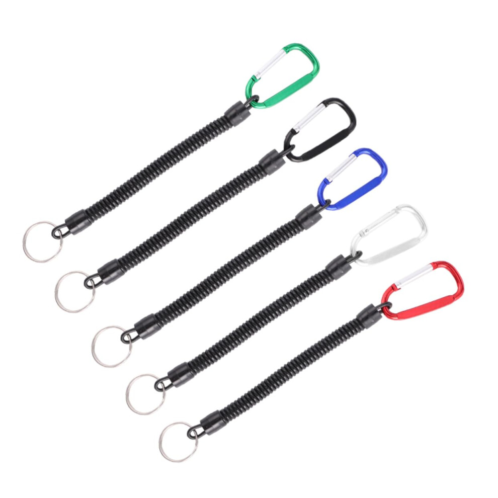 Fishing Coil Lanyard With Retractable Pu Rope For Secure Tool Tethering And Outdoor Fishing Use 9053599098492