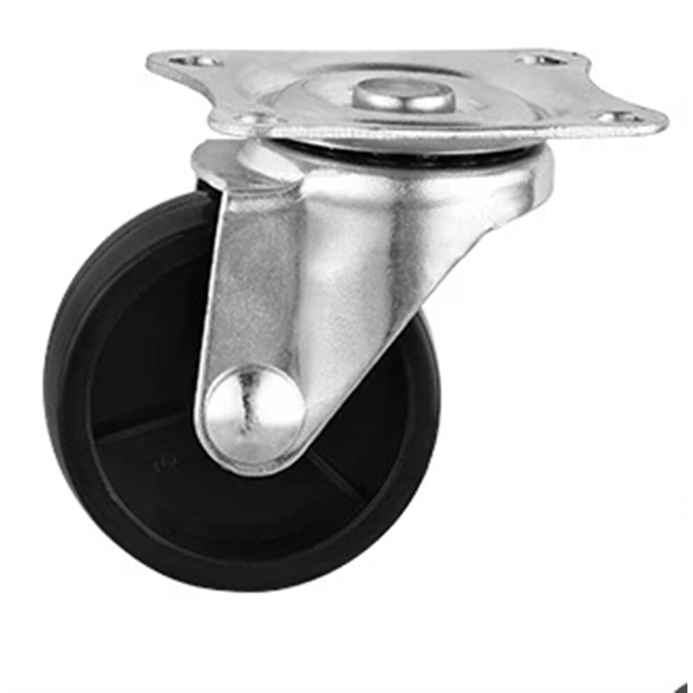 4 Pcs 1 Inch M8 Screw Caster Wheels Black Polypropylene Smooth Mobility For Shelves And Carts 9053599099321