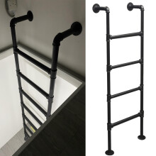 Wall Mounted Loft Ladder Heavy Duty Industrial Iron SpaceSaving Design for Attic Bunk Bed