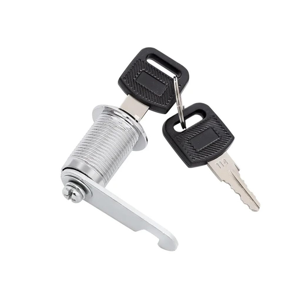 Cam Lock 16Mm Chrome With Keys, Zinc Alloy Cabinet Drawer Mailbox Cupboard Security 9455672772556