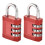2 Pack Combination Padlock 3 Digit Keyless Resettable Code for Gym Lockers Luggage Toolbox Red 1