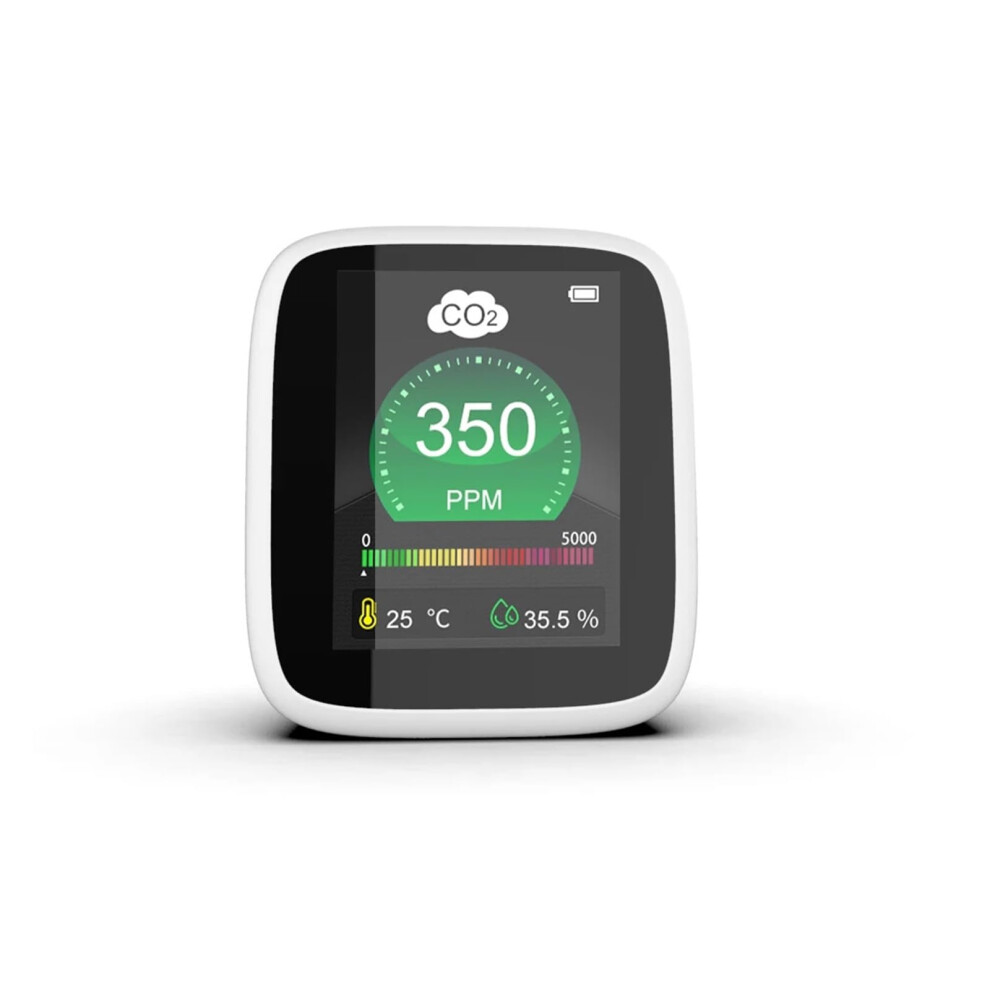 Co2 Detector With Ndir Sensor, Fast Air Quality Monitoring, Lcd Display For Temperature And Humidity 9455672772853