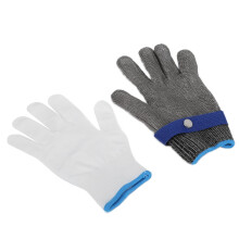 Cut Resistant Gloves Stainless Steel Safety Glove for Kitchen Wood Carving Garden with Adjustable Fit
