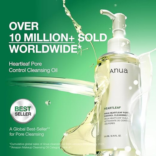 Heartleaf Cleansing Oil, Pore Control Makeup Remover 6.76oz 2